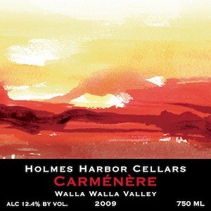 Holmes Harbor Cellars on Whidbey Island makes Carmenere from Walla Walla Valley grapes.