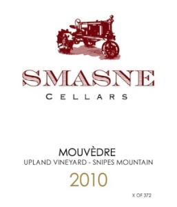 Smasne Cellars produces a delicious mourvedre from grapes grown on Snipes Mountain