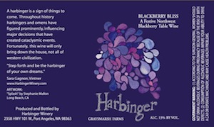Harbinger Winery is near Port Angeles, Washington.