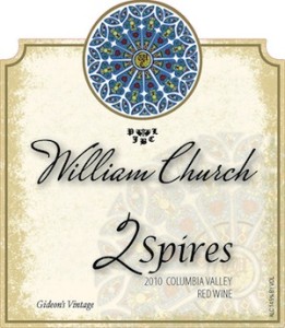 William Church Winery's 2 Spires is a red blend of Syrah and Cabernet Sauvignon.