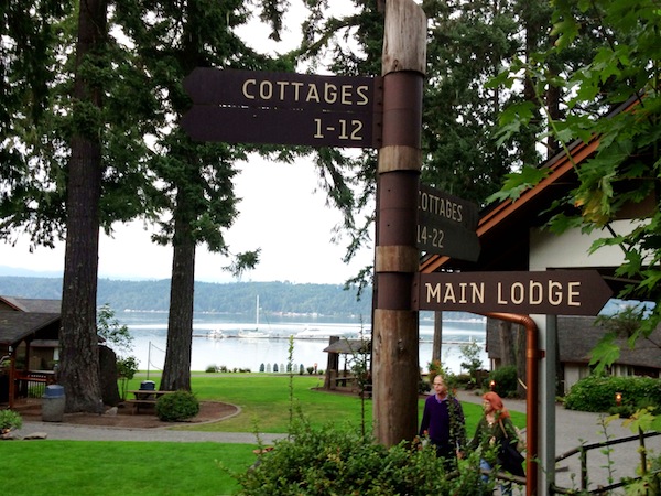 Guests may choose to stay in one of the more than 20 cottages on the property or spend the night in the main lodge at Alderbrook Resort and Spa in Union, Wash.