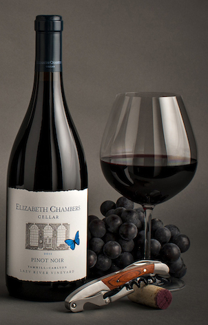 Elizabeth Chambers Cellar's debut vintage of Pinot Noir includes its 2011 Lazy River Vineyard.