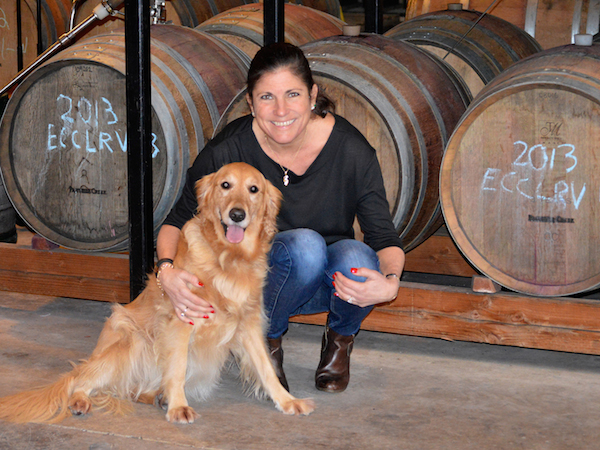 Elizabeth Chambers and running partner Fresca will celebrate the opening of Elizabeth Chambers Cellar on Saturday, July 19, 2014 in McMinnville, Ore. Last year, Chambers and her family sold Panther Creek Cellars, which occupied the historic City Power Plant building for more than a decade.
