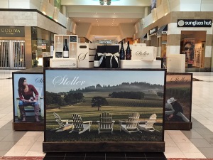 Stoller Family Estate in Dayton, Ore., uses its new kiosk to bring a sense of the Dundee Hills to Washington Square shoppers.
