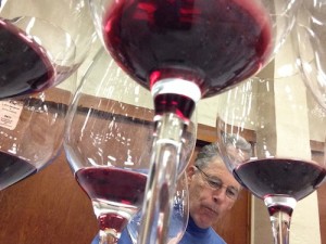 Mike Dunne evaluates wines at the San Francisco Chronicle Wine Competition.