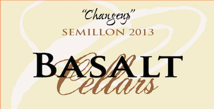 Basalt Cellars 2013 Changeup Semillon label