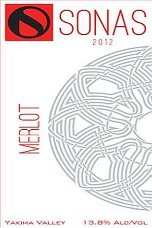 O•S Winery-Sonas Merlot-Columbia Valley-2012-Label