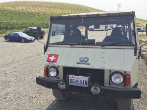 Owen Roe uses a Pinzgauer, a Swiss Army all-terrain vehicle, to tour its Union Gap Vineyard in the Yakima Valley.