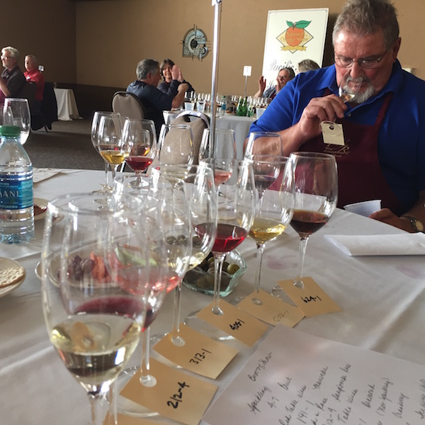 Gary Eberle, who helped pioneer the Paso Robles wine industry in California, judges the sweepstakes at the 2016 Pacific Rim International Wine Competition.