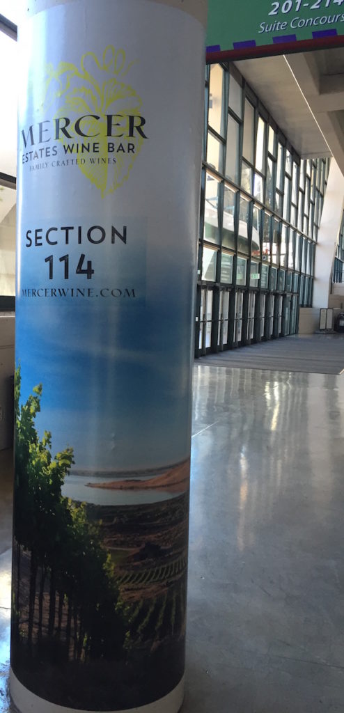 The Mercer Estates Wine Bar operates just off the concourse at Section 114 at KeyArena in Seattle.