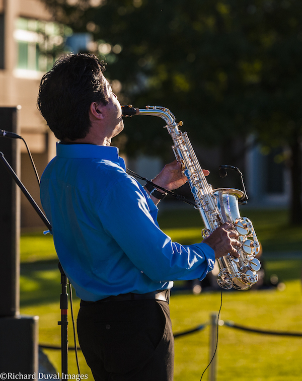 Seattle saxophonist Jeff Kashiwa was the headliner for the second annual Washington State University Wine and Jazz Festival on Saturday, June 25, at the WSU Tri-Cities campus in Richland. (Photo by Richard Duval)