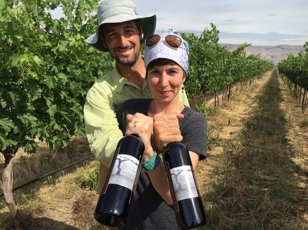 Karl and Coco Umiker, the husband/wife team at Clearwater Canyon Cellars in Lewiston, Idaho, earned a double gold medal and merited 97 points for their 2013 Selway Red Wine at the prestigious 2016 San Francisco International Wine Competition. Karl is the viticulturist and Coco is the winemaker for the decade-old winery in the new Lewis-Clark Valley American Viticultural Area. (Photo by Eric Degerman/Great Northwest Wine)