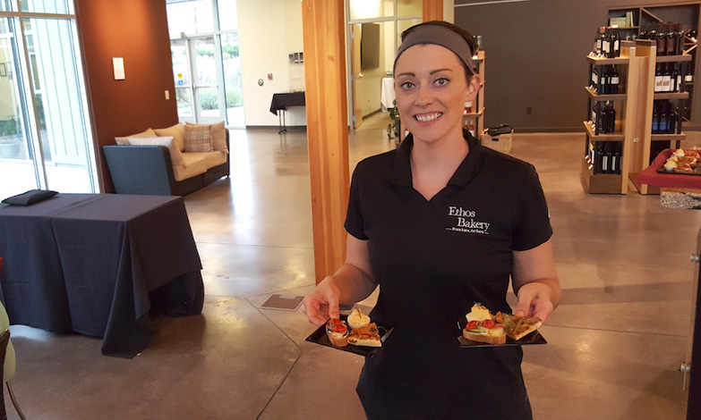 Janna Noble, chef for Ethos Group in Richland, Wash., heads up daily menu for the Walter Clore Wine and Culinary Center in Prosser.