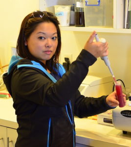 Fiona Mak, a recent graduate of Walla Walla Community College's enology and viticulture program, is now an enologist at Artifex in Walla Walla.
