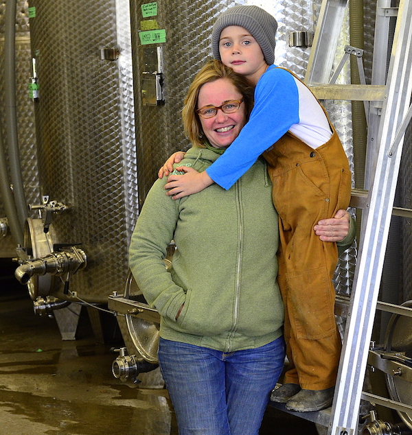 Heidi Noble oversees 82 acres of vineyards, makes 17,000 cases of wine, manages a staff of 12 and is building a new tasting room. There's also her son Theo, age 6.